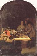 Jan Vermeer Frans van Mieris (mk30) oil on canvas